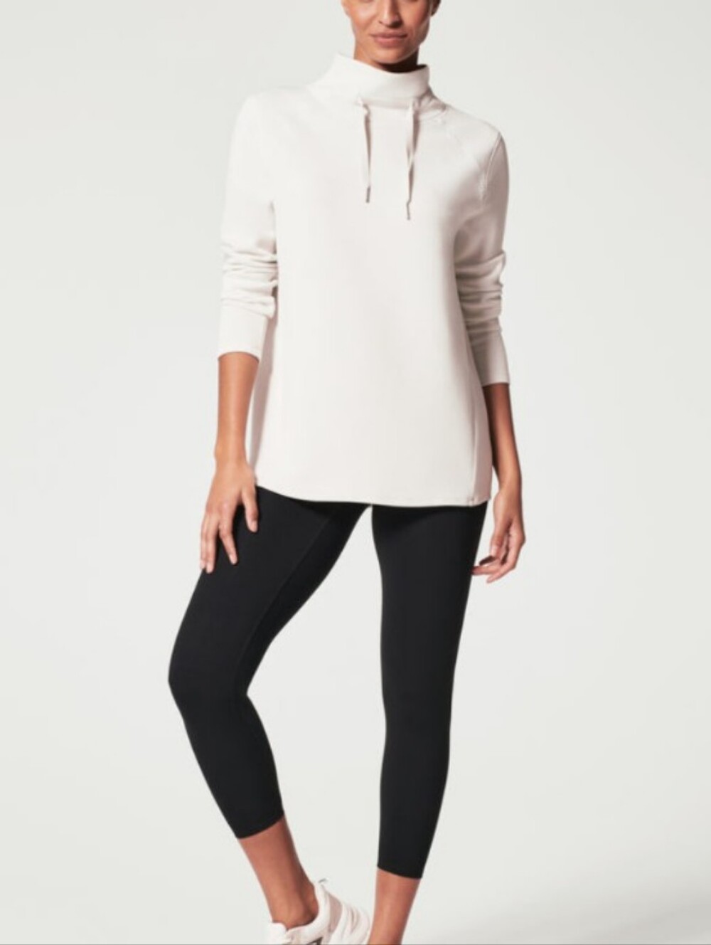 Spanx Air Essentials Got-ya-covered Long Sleeve Light Cloudy Gray